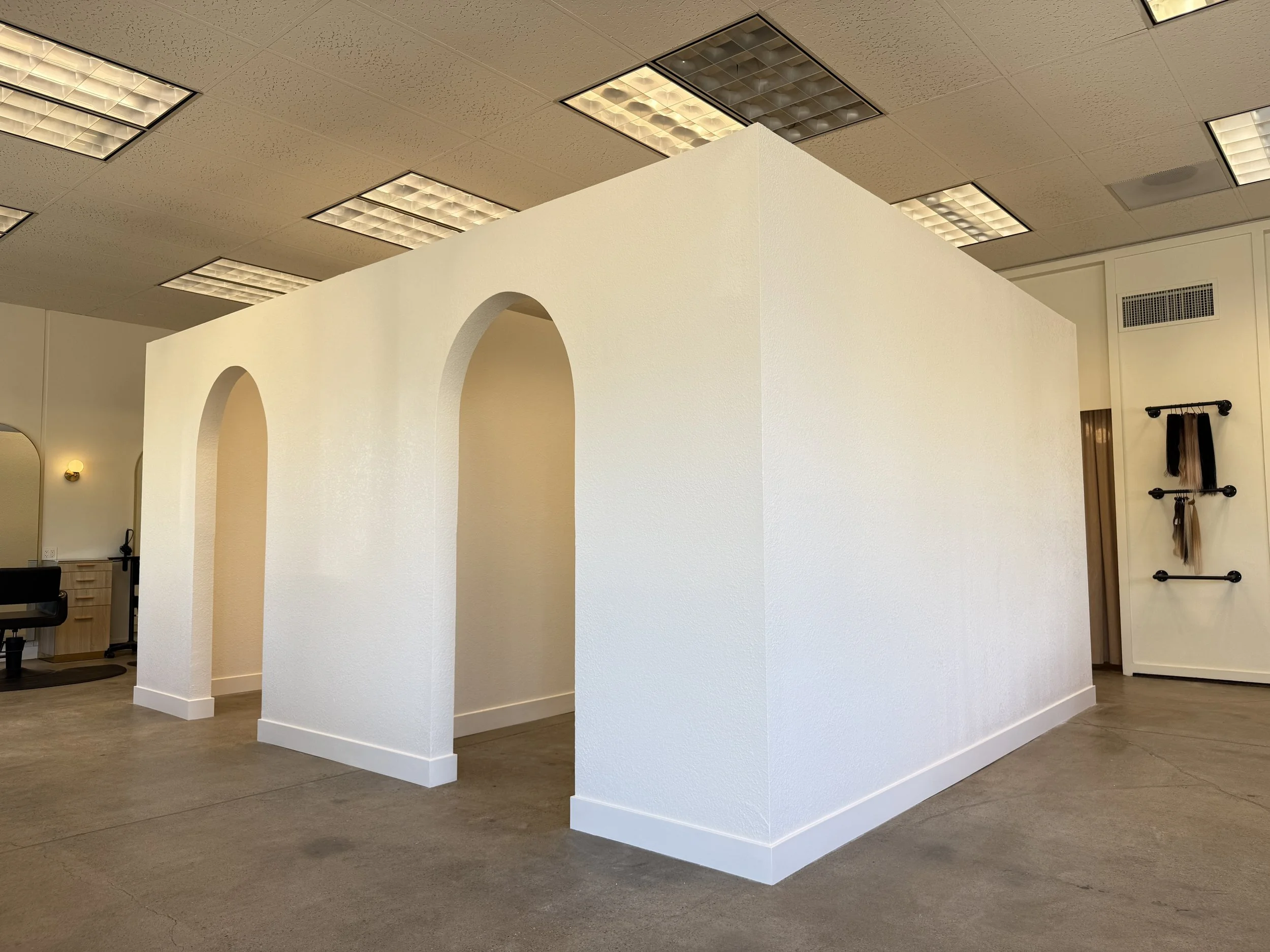 House Doctor finished interior wall and archway improvement project